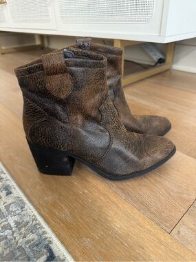 Women's Brown Leather Ankle Boots
